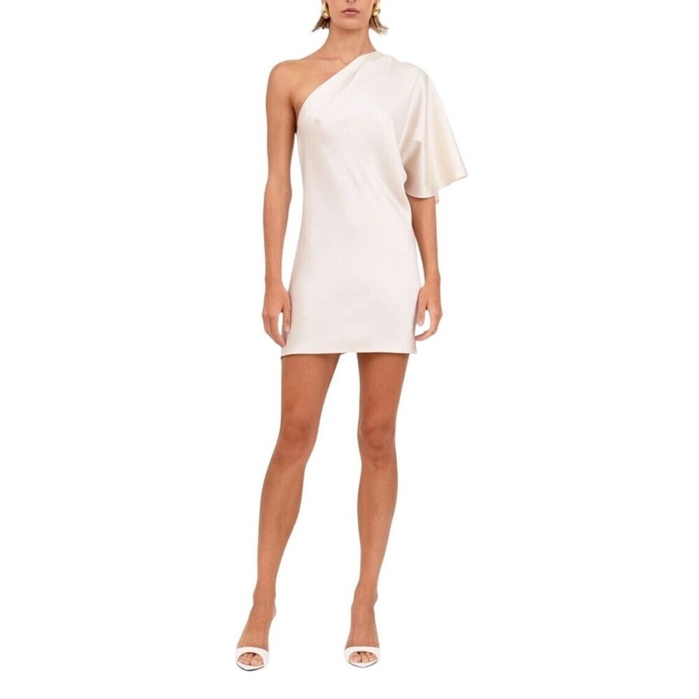 NWT NONchalant Malia Drape Back Dress XL Champagne MSRP $495.00 - runs small